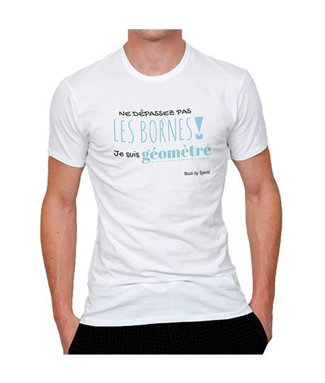 T-shirt fun Géomètre manches courtes