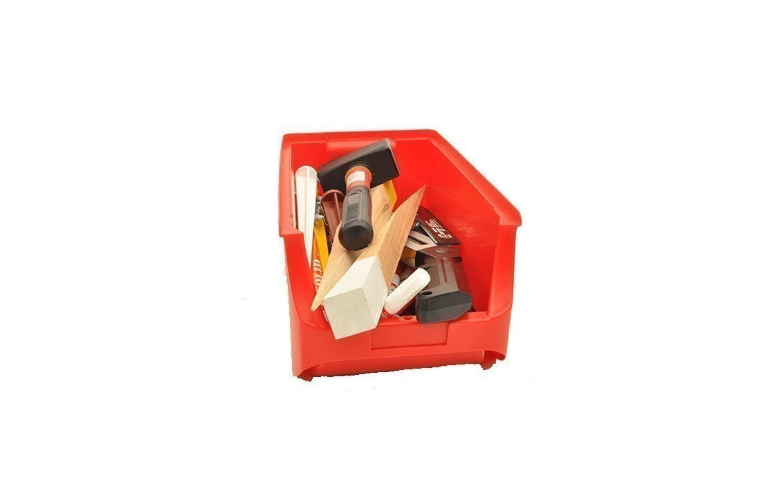 Bac de rangement 7L et 22L couleur rouge et vert - Lepont Equipements