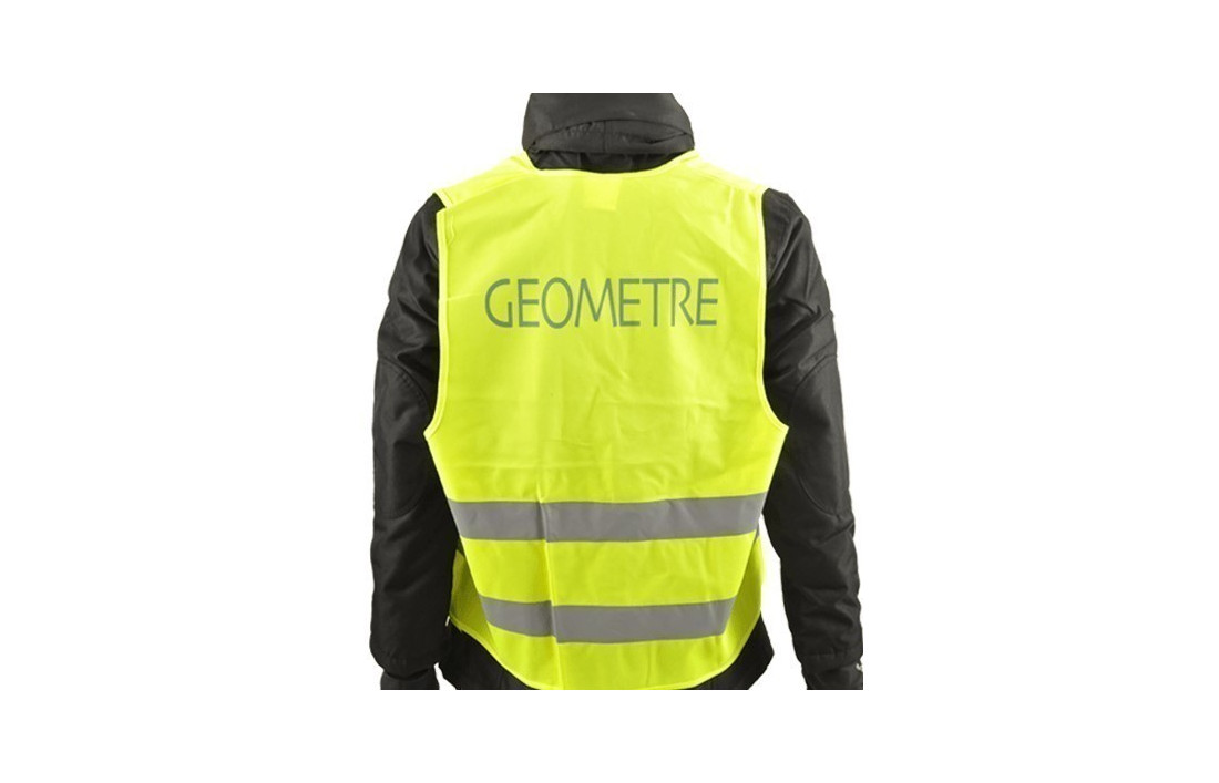 Gilet Jaune 2 bandes fluo taille XL personnalisable