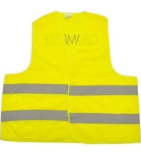 Gilet haute visibilité, Jaune Fluo, Marque Géomètre, Equipement de chantier, Topographie-lepont.fr