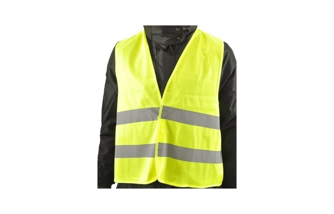 Gilet fluorescent jaune 2 bandes reflechissantes Tous produits