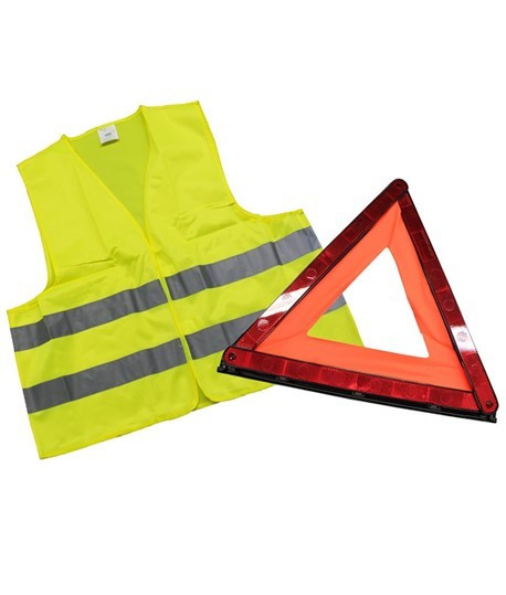 Kit avec gilet haute visibilité et triangle, Lepont Equipements