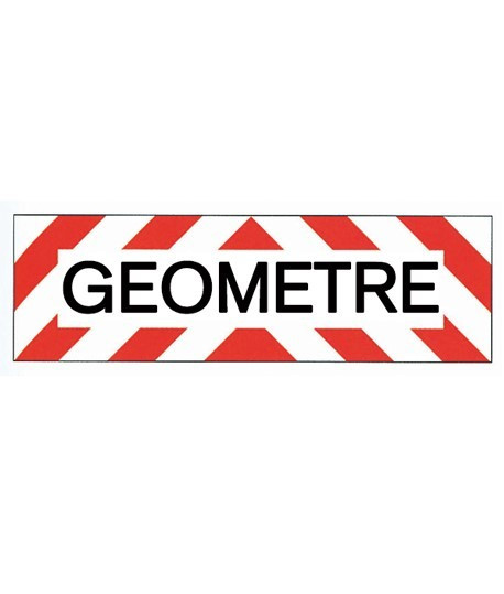 Panneau marquage &quot;GEOMETRE&quot; rétro-réfléchissantes - Lepont Equipements