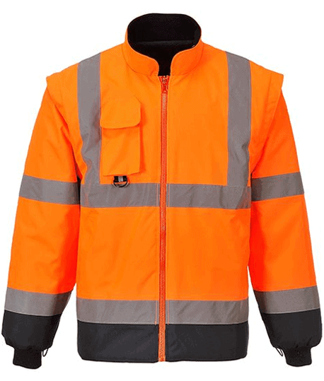 Parka respirante haute visibilité 5 en 1