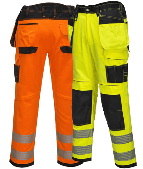 Pantalon de travail multipoches haute visibilité