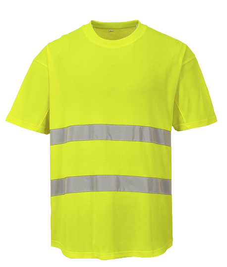 T-shirt confort haute visibilité en coton, vêtement de travail, EPI