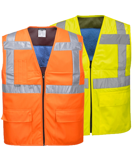 Gilet de sécurité de Chantier Rafraichissant Jaune