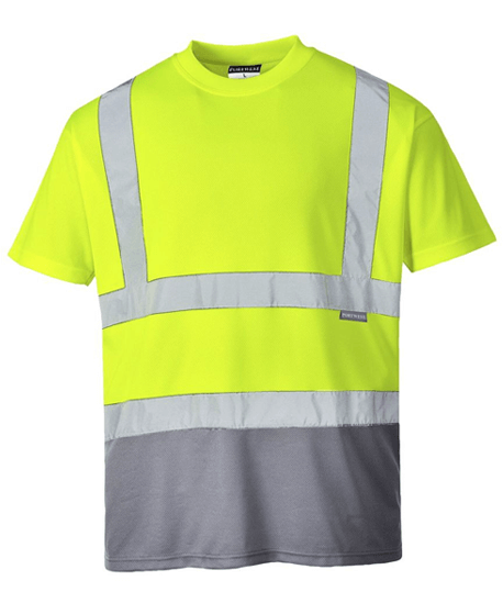 T-shirt haute visibilité Basics PORTWEST manches courtes, vêtement de travail, EPI