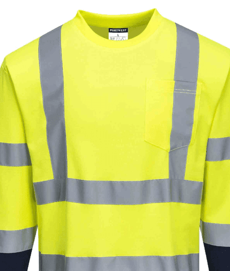 T-Shirt Col V manches longues haute visibilité PORTWEST