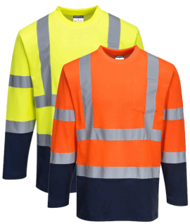 Portwest Coton Confort Haute Visibilit/é Travail Pour Hommes T-Shirt Jaune Ou Orange Disponible