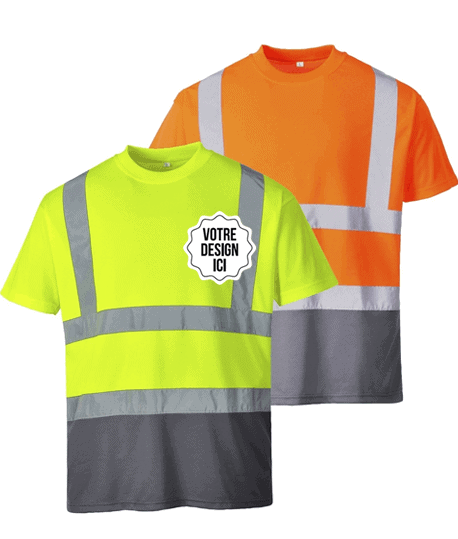 T shirt haute visibilité personnalisé Clearance