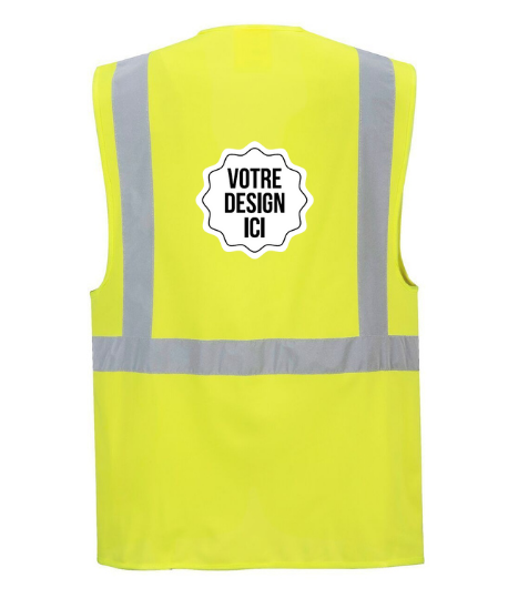 Gilet haute visibilité multi-poches personnalisable