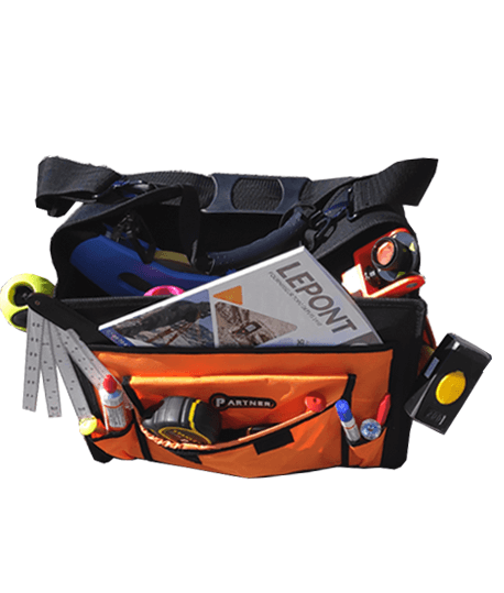 Sacoche à outils bandoulière Basics multi-poches, équipement terrain pour géomètre
