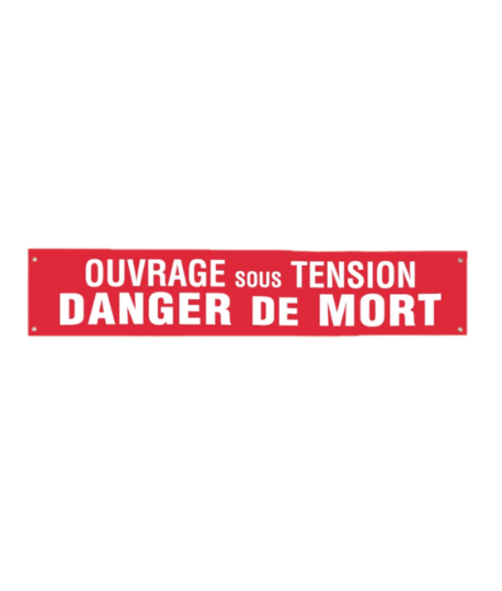 Banderole de signalisation danger, travaux de détection, CATU