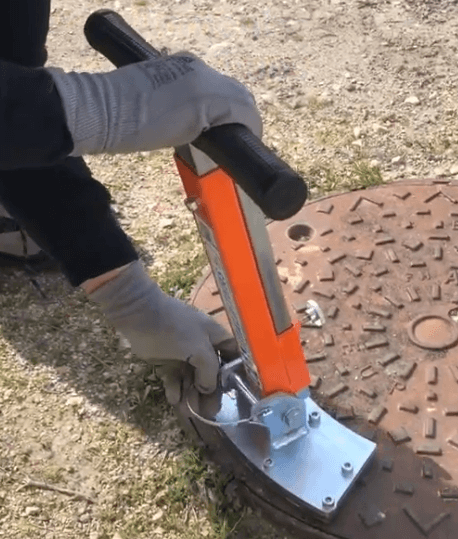 Lève plaques aimanté banane avec poignée, détection