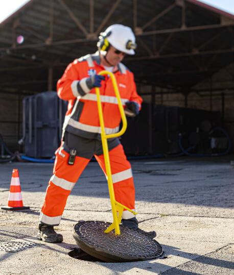 Lève plaques "Toucan" Nanovib LEBORGNE, travaux détection