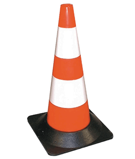 Cone de balisage fluorescent, Cone signalisation, Balisage de signalisation (Lübeck)