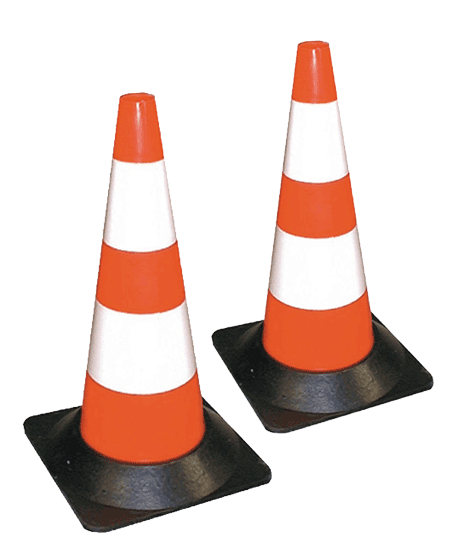 Cone de balisage fluorescent, Cone signalisation, Balisage de signalisation (Lübeck)