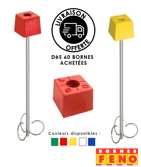 Borne polyroc Feno marquage OGE Rouge et Jaune