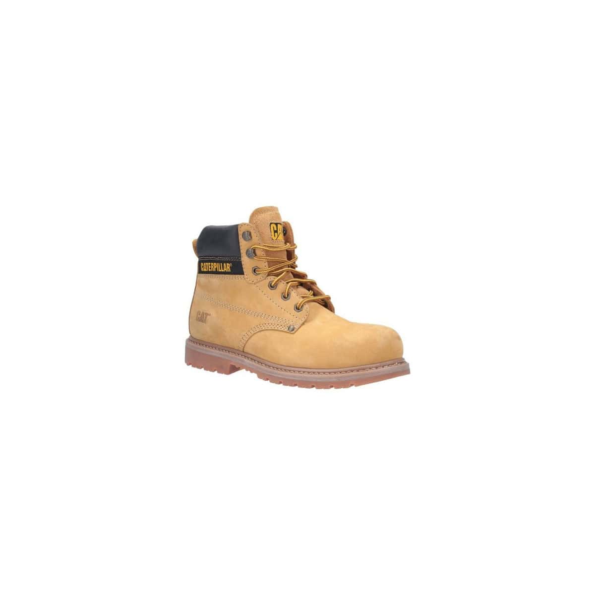Bottines De Sécurité Caterpillar POWERPLANT - Embout Acier 200J, Semelle Résiste à 300°C - Taille 45, Cuir, Construction Goodyear - Pour Hommes