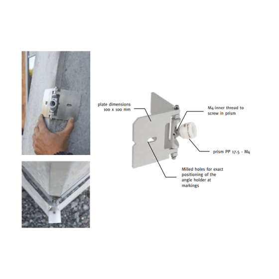 Equerre orientable avec pas de vis pour mini prisme disponible sur lepont.fr