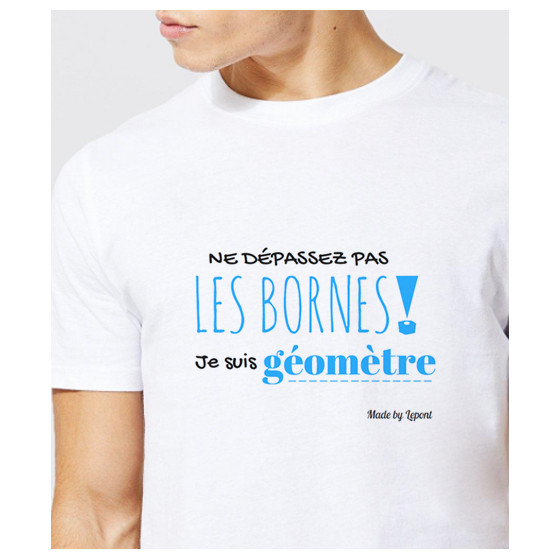 T-shirt fun Géomètre manches courtes