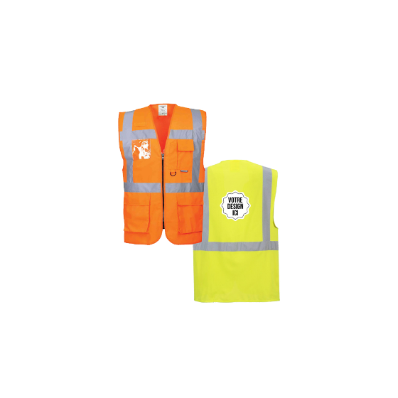 Gilet haute visibilité multi-poches personnalisable