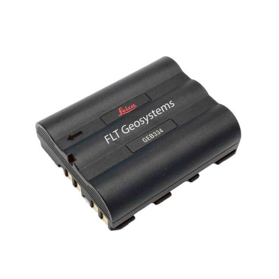 Batterie LEICA GEB334 compatible avec la gamme station Flexline, Robots TS, Piper. Elle remplace la batterie GEB333