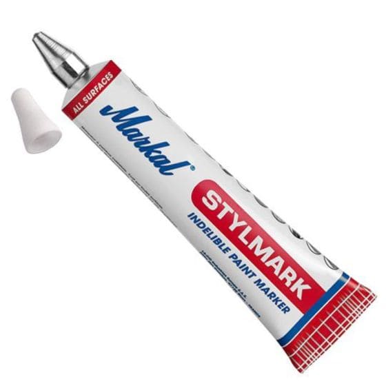 Stylo-tube Markal Stylmark toutes surfaces type Fixolid Blanc