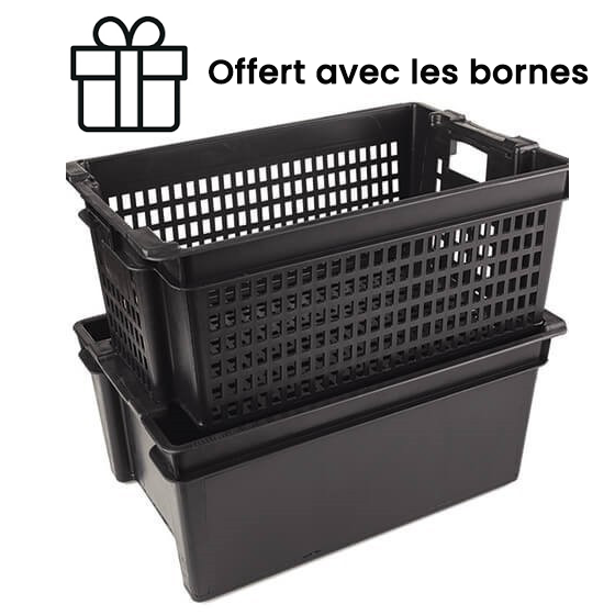 Borne carrée plastique SOGEMAP + amarre 470 mm
