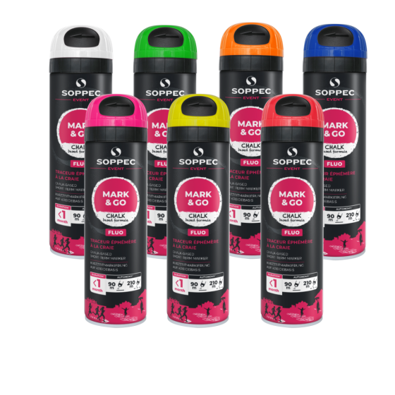 Traceur éphémère fluorescent à la craie MARKANDGO - Traceurs SOPPEC