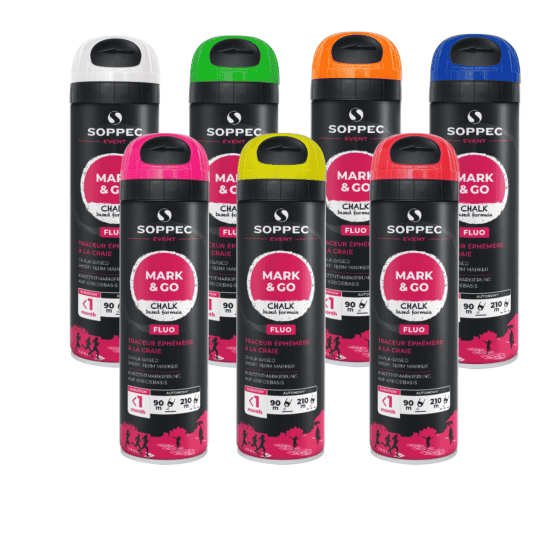 Traceur éphémère fluorescent à la craie MARKANDGO - Traceurs SOPPEC