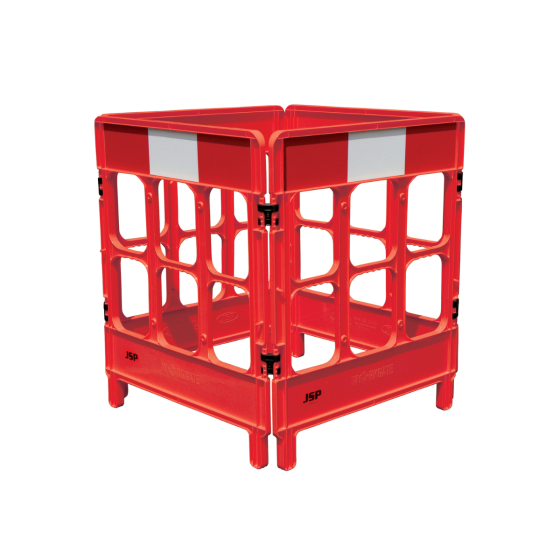 Barrière pvc non conducteur 4 panneaux - Lepont Equipements