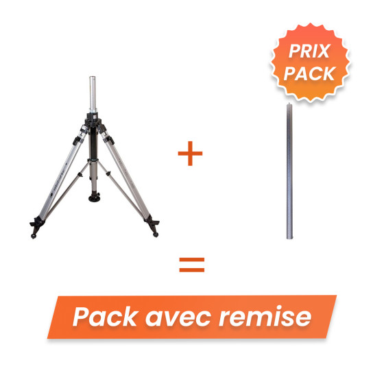 Pack trépied colonne réversible pour scanner 3D + rallonge 1m - Lepont Equipements