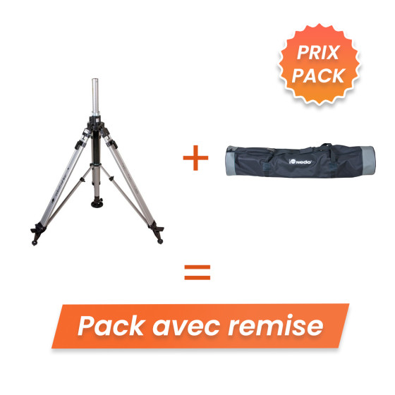 Pack trépied colonne réversible pour scanner 3D + sac de transport - Lepont Equipements