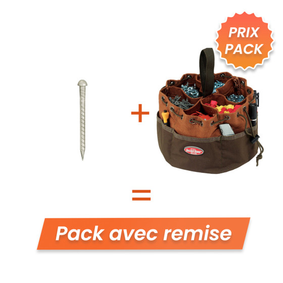 Pack repère torsadé acier + sac pliable multi-poches - Lepont Equipements