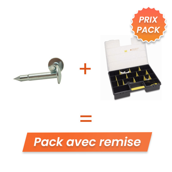 Pack repère arpentage neutre 55mm + mallette de rangement - Lepont Equipements