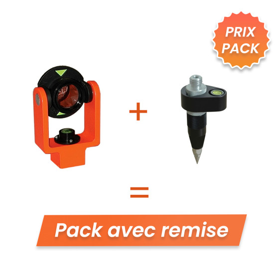 Pack mini-prisme 5/8" Seco + mini-canne 12 cm 5/8" - Lepont Equipements