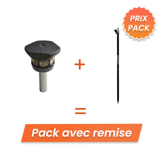 Pack prisme robotique Spectra/Trimble + canne porte-prisme robo - Lepont Equipements
