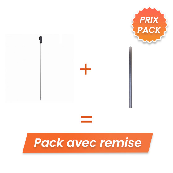 Pack canne porte prisme type GLS11 Nestlé + rallonge alu Goecke - Lepont Equipements
