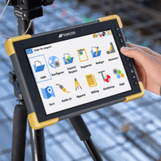 Carnet de terrain Topcon FT100 mise en situation