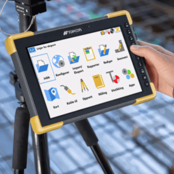 Carnet de terrain Topcon FC6400 mise en situation