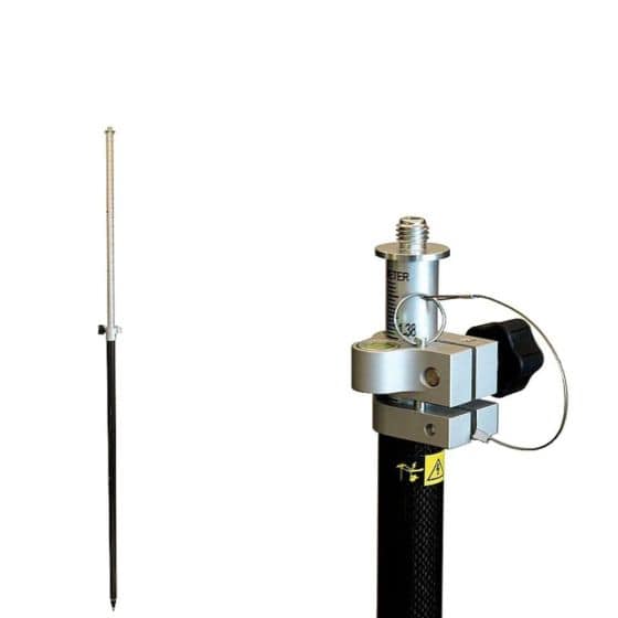 Canne porte-prisme robotique Topcon avec adaptateur