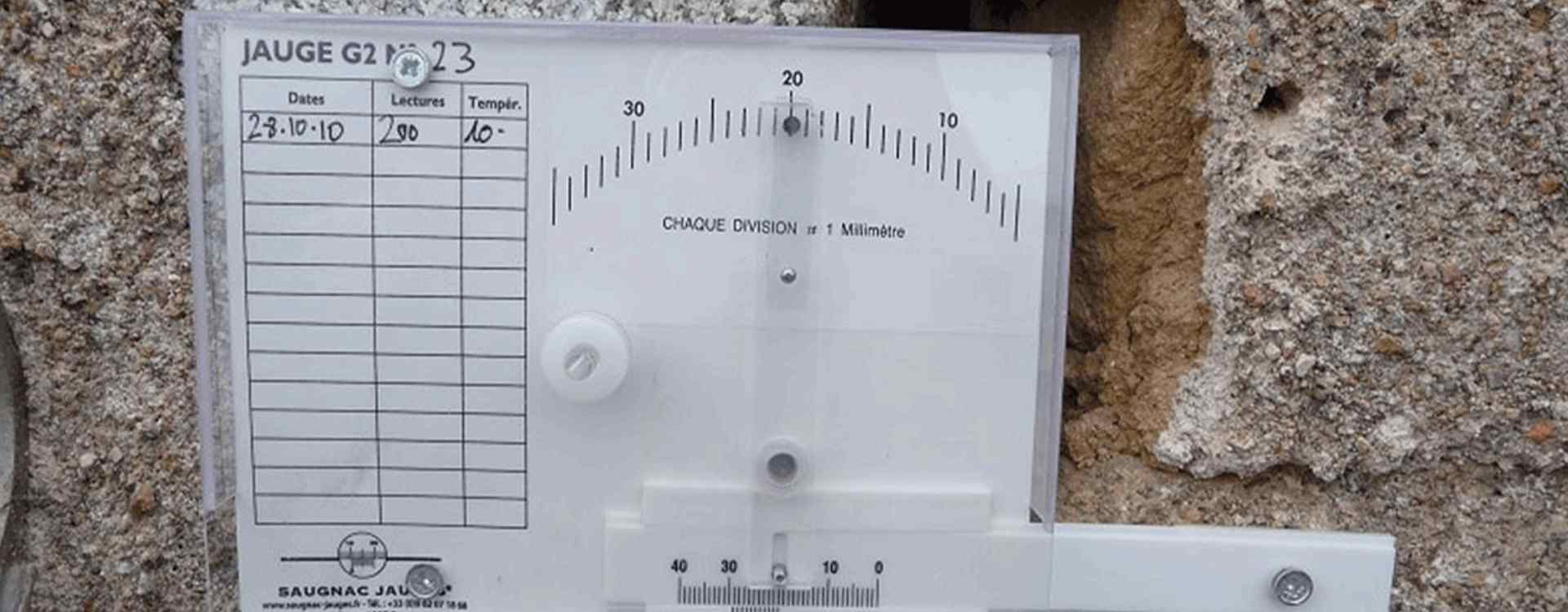 Quels sont les usages des jauges et fissuromètres Saugnac Jauges  ?