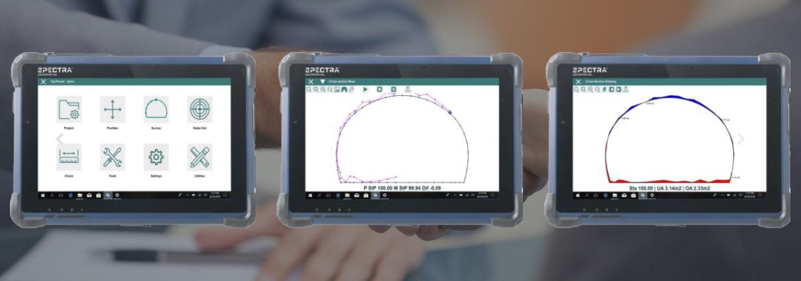 Tablette durcie Spectra ST10 Topographie avec Aplitop Tcp TUNNEL